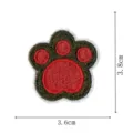 Cute bear paw embroidered patch appliques for clothing, hats, shoes, and DIY crafts. - Bear Paw Style (DW9106-16)