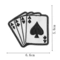 Poker card embroidered patch black and white spade patch clothing DIY decorative applique - Spade A(DW9804-38)