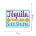 Patch brode colore tequila lime sunshine pour vetements, sacs et chapeaux DIY design. - Tequila Citron Vert Et Soleil (DW9805-43)