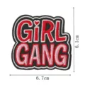 Embroidered girl gang patch iron on badge clothes decorative applique accessory 6.7x6.1cm - GIRL GANG(DW9804-48)