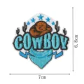 Western Cowboy bestickter Aufnäher Stoff Applikation Bügelbild DIY Deko für Kleidung Jacke - Kaktus Cowboy (DW9811-9)