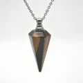 Natuurlijke tijgeroog steen kristal etherische olie diffuser hanger ketting sieraden. - Tijgeroog Zilverketting