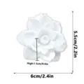 White 3D floral fridge magnet featuring exquisite petal design, perfect for home kitchen decor. - White-C