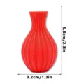 3D printed magnetic vase fridge magnet creative floral arrangement home decor mini red vase - Red