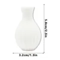 White 3D printed mini vase fridge magnet with clear dimension indicators, compact design. - White