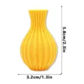 Creative 3D Printed Magnetic Vase Refrigerator Magnet Mini Flower Pot Desktop Decor Yellow - Yellow