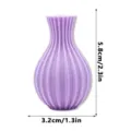 3D printed magnetic vase fridge magnet, creative decorative flower pot in purple color. - Light Purple