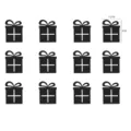 Weihnachtsgeschenkbox Acryl Wandaufkleber 3D Spiegel selbstklebend Kinderzimmer 12 Stk - Geschenkbox (JM598)