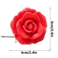 3D printed red rose refrigerator magnet creative cute floral magnetic decor for home - Red-A
