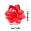 3D Printed Red Flower Refrigerator Magnet Creative Magnetic Home Decor Cute Plant Decor - Red-C