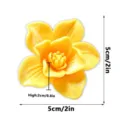 3D floral refrigerator magnet, creative yellow flower magnetic decor for home and office decoration. - Yellow-D