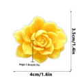 3D Magnetic Flower Fridge Magnet Creative Yellow Blossom Refrigerator Sticker Home Decor - Yellow-E