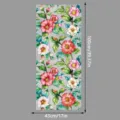 Primer plano detallado de la película de vidrio para ventana estática floral colorida con textura. - SBW-CBCBL006