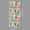 Película estática para ventana con patrón de rosa colorida, adhesivo de vidrio esmerilado 43x100cm - SBW-CBCBL007