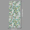Película estática para ventana con diseño de hojas coloridas, adhesivo de vidrio sin pegamento. - SBW-CBCBL009