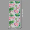 Película electrostática para vidrio de ventana con diseño de flor de loto colorida, de 43x100 cm. - SBW-CBCBL010