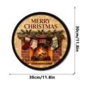 Christmas LED light hanging sign holiday decoration window ornament creative pendant 30cm - Style FGGP081 / With Hooks (Mailing Box)