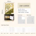 Vintage gouden weeks planner notitieboek draagbare agenda memo schrift 89x182mm mooi - 160 pagina's / Lena's Binnenplaats