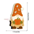 Wooden Thanksgiving Gnome LED Night Light Table Ornament Autumn Fall Pumpkin Decor 15cm High - With Warm Light Eye Lamp 1pc (KT Board Packaging) / MZ1275