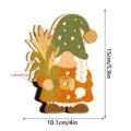 Décoration de table lumineuse LED gnome en bois Thanksgiving dessin de dimension taille. - Avec Lampe Oculaire Lumière Chaude 1pc (Emballage en Panneau KT) / MZ1279