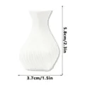 Mini vaso bianco magnetico 3D magnete da frigorifero con trama scanalata, decoro floreale compatto. - Bianco-Lettera B