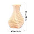 Mini vaso a coste stampato in 3D magnete da frigo vaso di fiori creativo decorazione casa - C-Nude