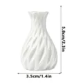3D magnetic vase fridge sticker creative flower arrangement miniature white vase decor - White-Letter B