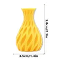 3D Printed Magnetic Vase Fridge Magnet Creative Colorful Flower Pot Home Decor Details - E-Yellow