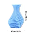 Vaso magnetico stampato in 3D calamita da frigo design torto blu decorazione per la casa - Motivo H Blu Chiaro
