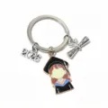 Graduation season alloy oil-drop keychain with 2026 and graduate diploma charms for DIY gifts. - Graduate Figure Pendant (SG-C6-52-P3-54) / 1 Piece (30x19mm)