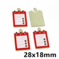 Alloy coffee menu enamel charms DIY jewelry pendant accessories 28x18mm red white color - AL1-04 Coffee Menu / 2.0g