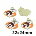 Enamel coffee cup and Swiss roll alloy charms, 22x24mm DIY jewelry making pendants for craft. - AL1-05 Coffee Cup & Swiss Roll