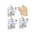 Halloween ghost enamel charm alloy pendant DIY jewelry making accessories for earrings necklace keychains - AL3-27 / 25x20mm (2g)