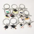Graduation season alloy mortarboard diploma keyring 2026 graduate keychain pendant - Random Mixed