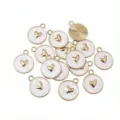 Pendentifs cœur goutte d'huile en alliage blanc breloques accessoires de bijoux DIY - Style Cœur (AL3-79) / 18x14mm