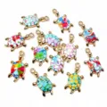 DIY pendentifs tortue en alliage colore pour bracelets, colliers et accessoires de bijoux. - Couleurs Mélangées Aléatoires