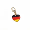 Germany flag heart pendant with lobster clasp alloy DIY jewelry accessory variant - German Flag Style