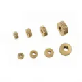 Gold metal wheel spacer beads for DIY jewelry making, knurled design loose beads accessories - 4mm / Vacuum Gold Color