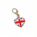 UK flag heart pendant lobster clasp alloy DIY jewelry charm accessory 31x16mm UK style gift - UK Flag Style