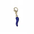 Blue Enamel Chili Pepper Pendant with Lobster Clasp Alloy DIY Jewelry Charm Accessory - Sky Blue