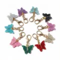 Acrylic butterfly alloy pendant with lobster clasp DIY jewelry accessories craft charm wholesale - Butterfly Pendant (Random Mixed 2)