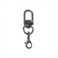 Porte-clés en alliage métallique avec boucle en U et fermoir mousqueton pour les sacs. - 50x12mm / Métal canon