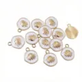 White enamel shell charm pendant for DIY jewelry making, handmade accessories 10pcs - Conch Style (AL3-84) / 18x14mm