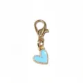 Small alloy heart charm with lobster clasp light blue enamel DIY jewelry pendant 23x9mm - Heart Pendant(SG-AG5-35-AB1-02)