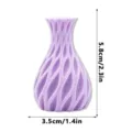 3D printed magnetic vase fridge magnet creative miniature purple flower pot home decor - F-Light Purple