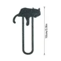 Schwarzes Metall Katzen Lesezeichen niedlich Seitenmarker Schreibwaren tolles Geschenk - 3D009 Stil
