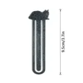 Minimalistisches schwarzes Katzen-Lesezeichen aus Metall, süßer Tier-Seitenmarkierer, 9.5 cm. - 3D012 Stil