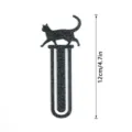Schwarzes Katzen Lesezeichen aus Metall niedliches Accessoire für Bücher 12cm lang - 3D018 Stil