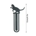 Schwarzes Metall Katzen Lesezeichen Detail, süßes Tier Lesezubehör, elegantes Schülergeschenk. - 3D019 Stil