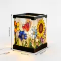 Bunt acryl blume nachtlicht detailansicht, USB betriebene dekorative nachttischlampe. - Kartonverpackung / YDTYU059